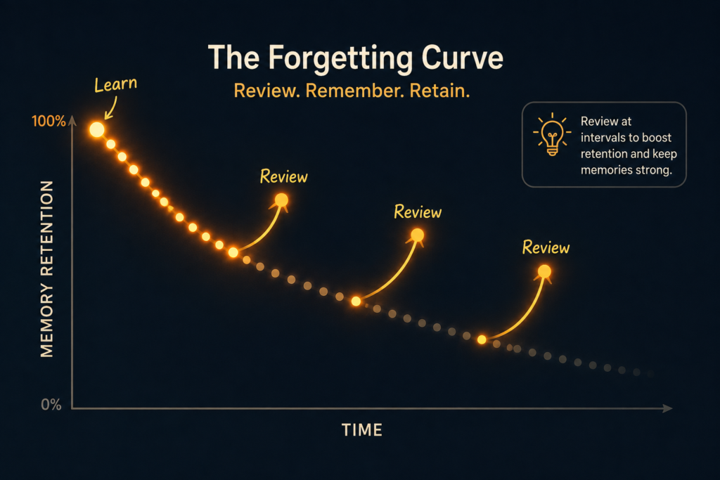 The Forgetting Curve: Why You Forget English Words in 24 Hours (and How to Fix It)