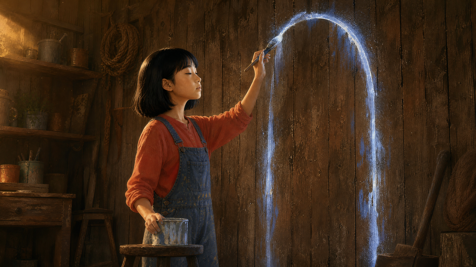 Sena closes her eyes and paints a deliberate fifth door picturing Millbrook clinic